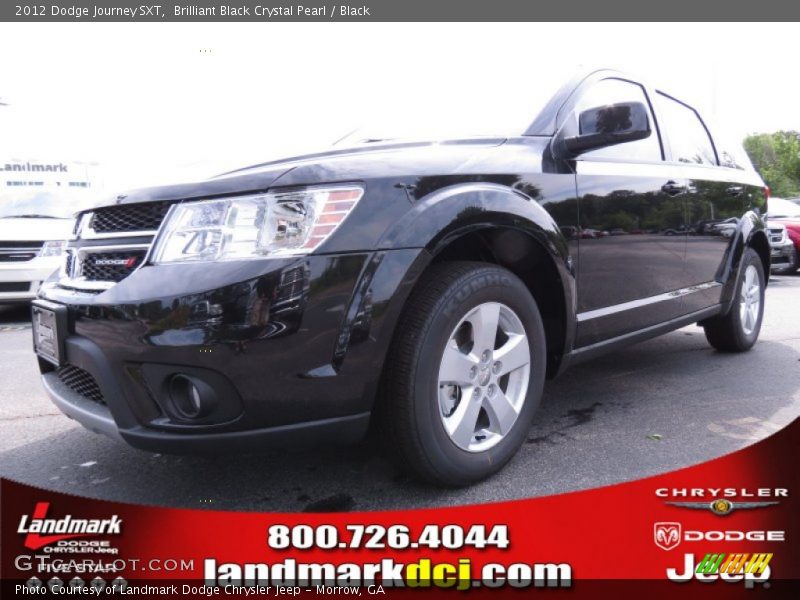 Brilliant Black Crystal Pearl / Black 2012 Dodge Journey SXT