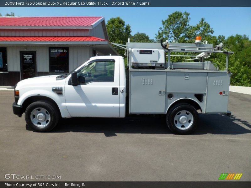 Oxford White / Camel 2008 Ford F350 Super Duty XL Regular Cab Utility Truck