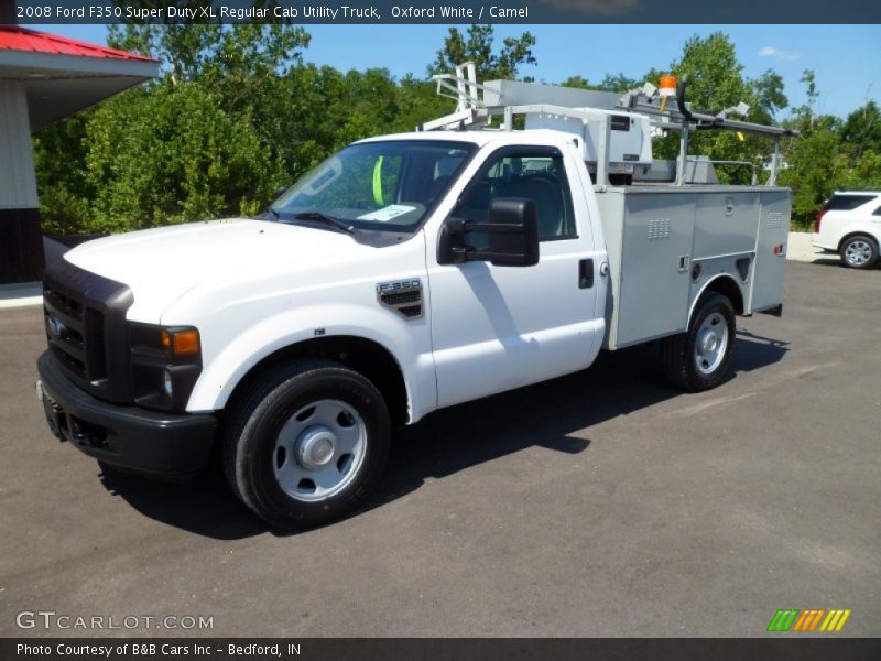 Oxford White / Camel 2008 Ford F350 Super Duty XL Regular Cab Utility Truck