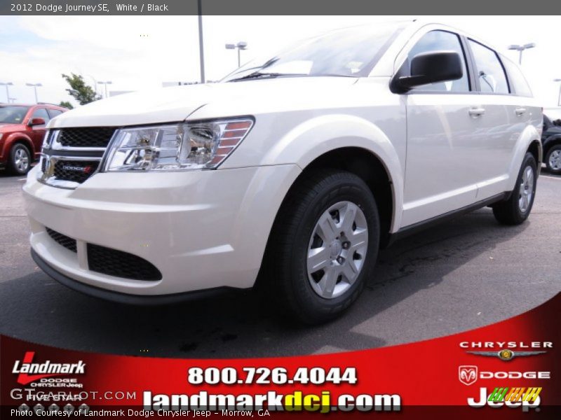 White / Black 2012 Dodge Journey SE