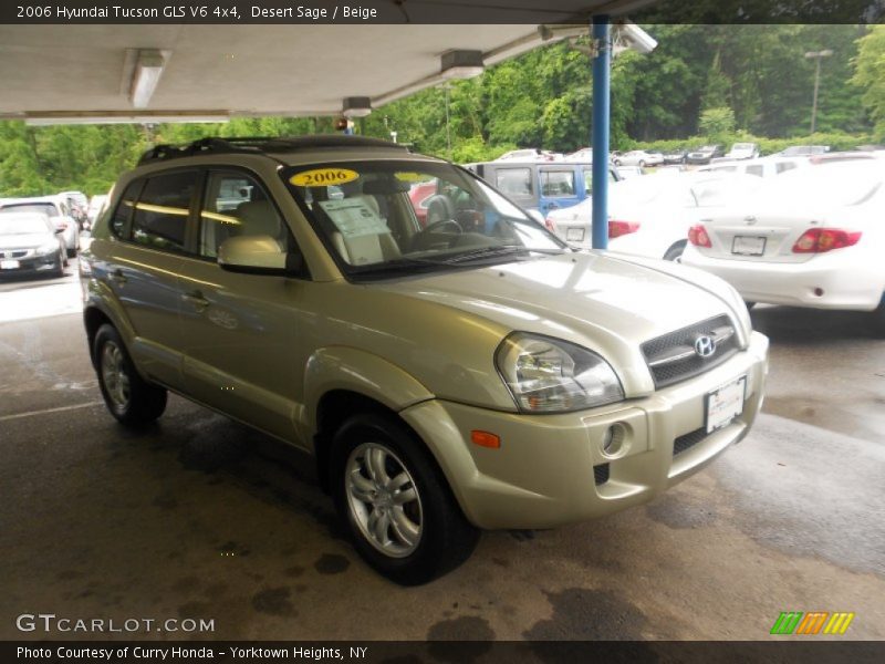 Desert Sage / Beige 2006 Hyundai Tucson GLS V6 4x4