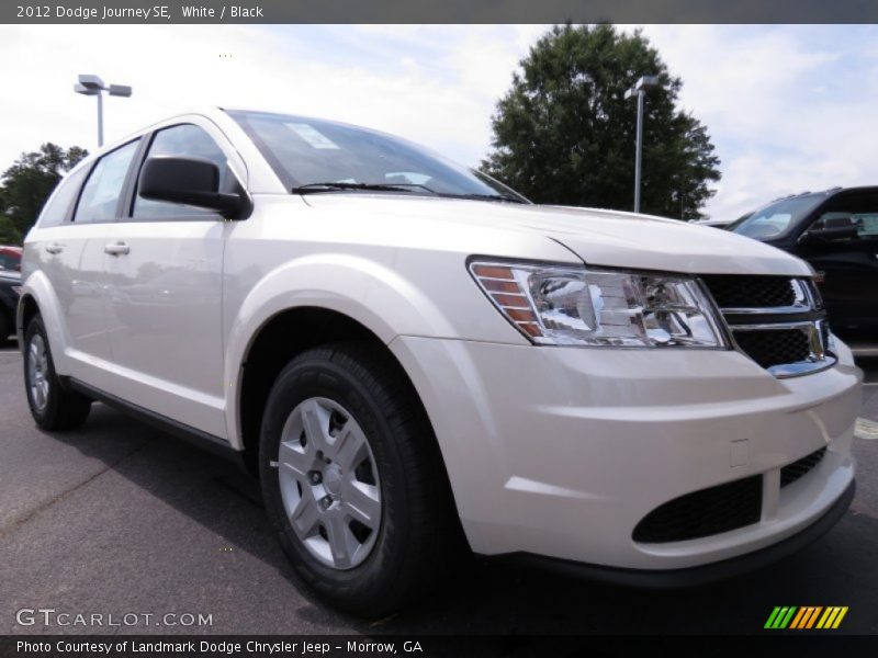 White / Black 2012 Dodge Journey SE