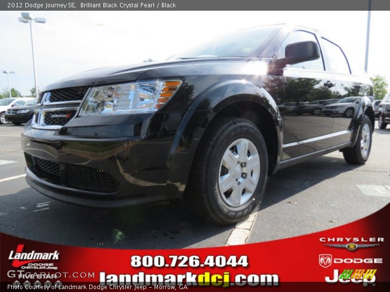 Brilliant Black Crystal Pearl / Black 2012 Dodge Journey SE