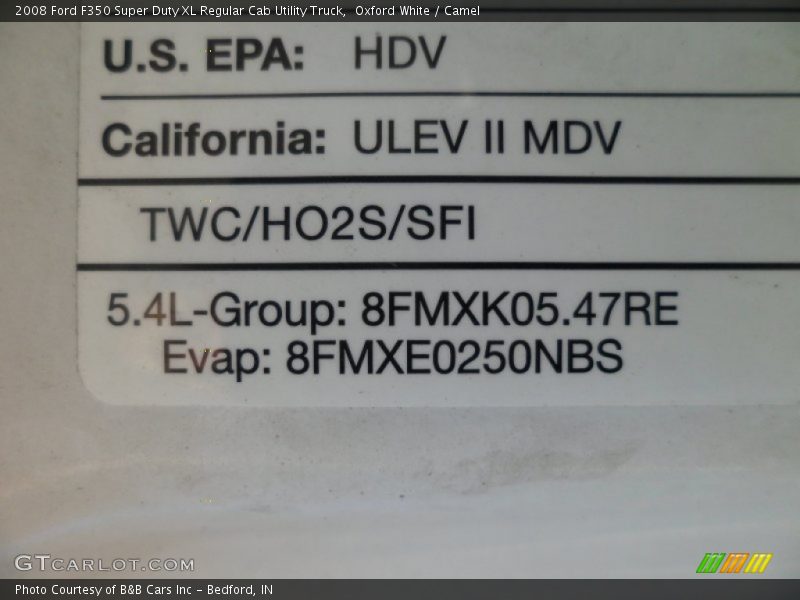 Oxford White / Camel 2008 Ford F350 Super Duty XL Regular Cab Utility Truck