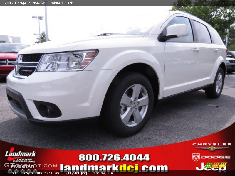 White / Black 2012 Dodge Journey SXT