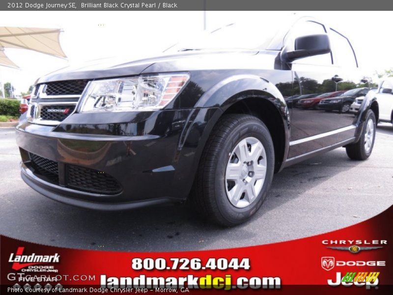 Brilliant Black Crystal Pearl / Black 2012 Dodge Journey SE