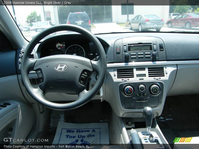 Bright Silver / Gray 2008 Hyundai Sonata GLS
