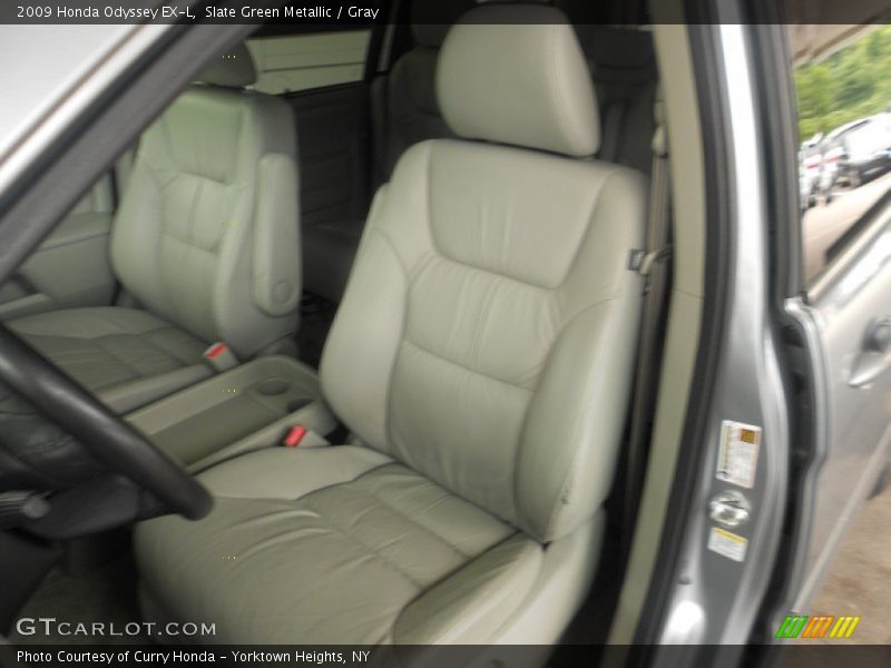 Slate Green Metallic / Gray 2009 Honda Odyssey EX-L