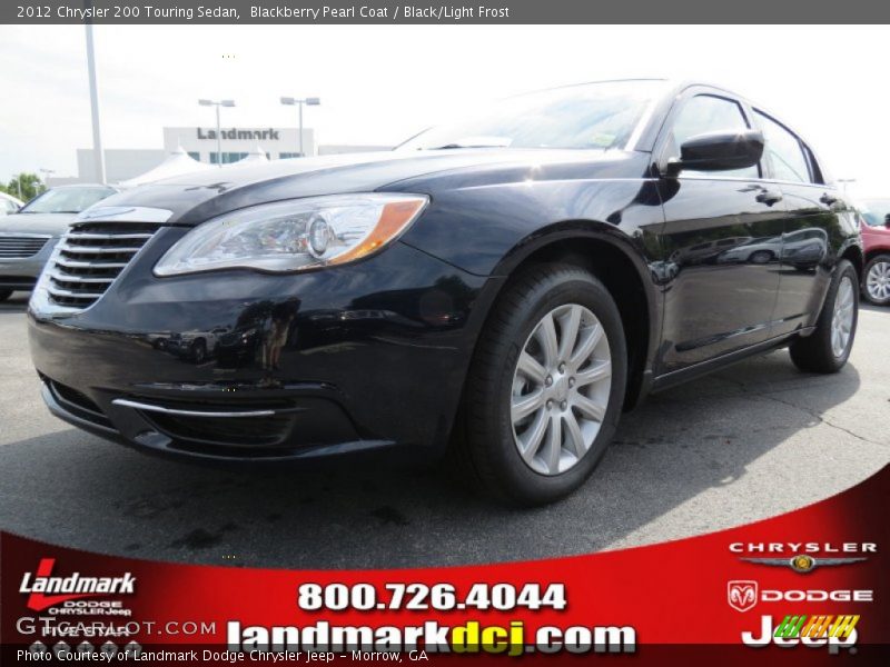 Blackberry Pearl Coat / Black/Light Frost 2012 Chrysler 200 Touring Sedan