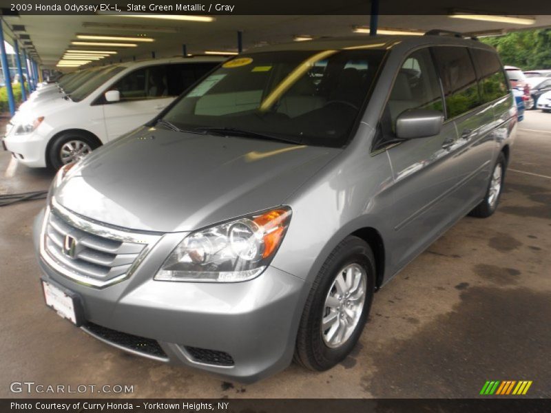 Slate Green Metallic / Gray 2009 Honda Odyssey EX-L