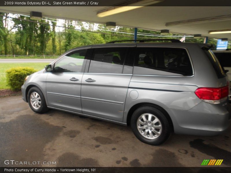 Slate Green Metallic / Gray 2009 Honda Odyssey EX-L