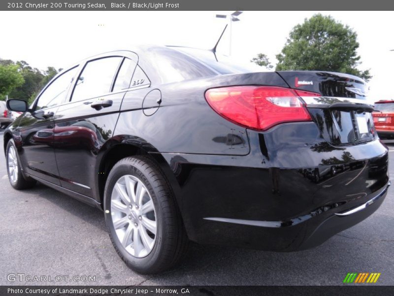 Black / Black/Light Frost 2012 Chrysler 200 Touring Sedan