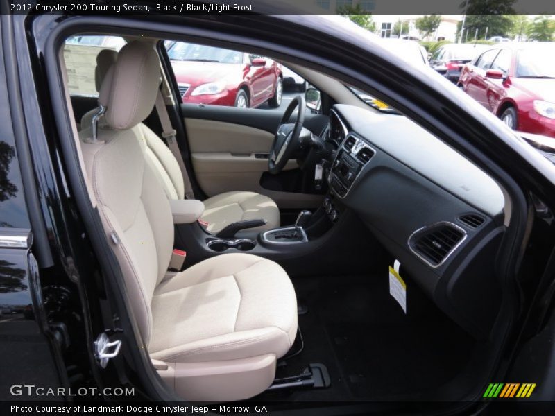 Black / Black/Light Frost 2012 Chrysler 200 Touring Sedan