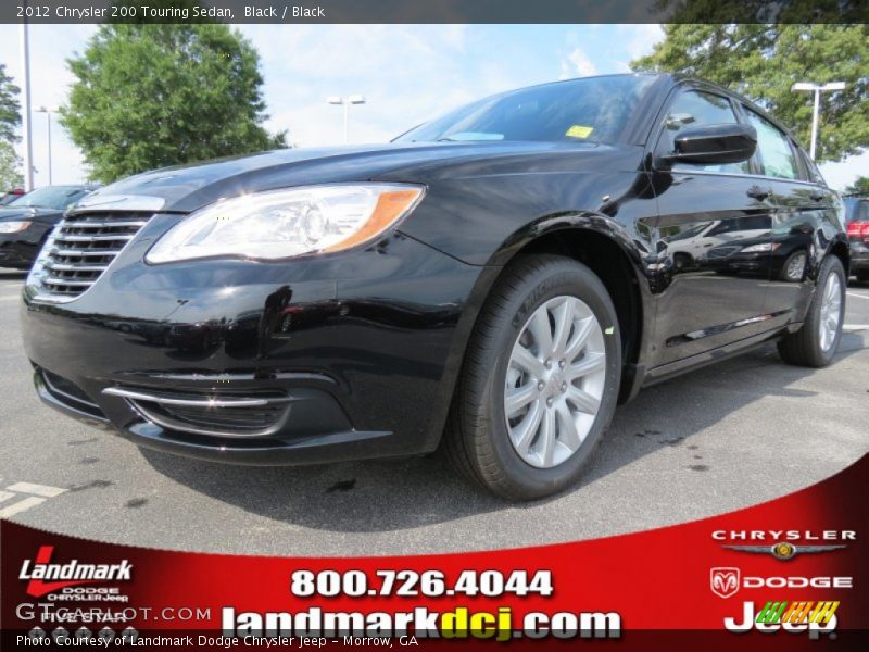 Black / Black 2012 Chrysler 200 Touring Sedan