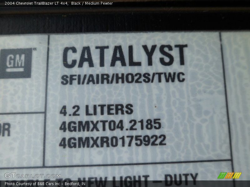 Black / Medium Pewter 2004 Chevrolet TrailBlazer LT 4x4