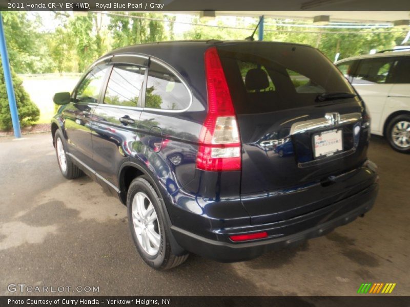 Royal Blue Pearl / Gray 2011 Honda CR-V EX 4WD
