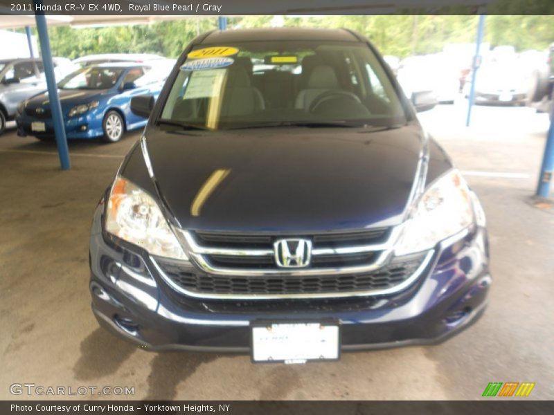 Royal Blue Pearl / Gray 2011 Honda CR-V EX 4WD