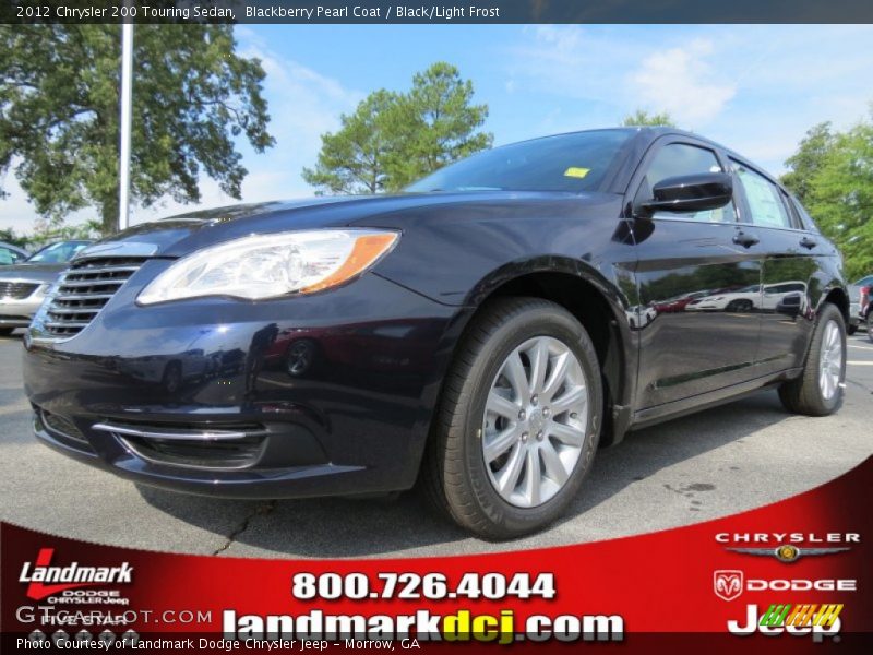 Blackberry Pearl Coat / Black/Light Frost 2012 Chrysler 200 Touring Sedan