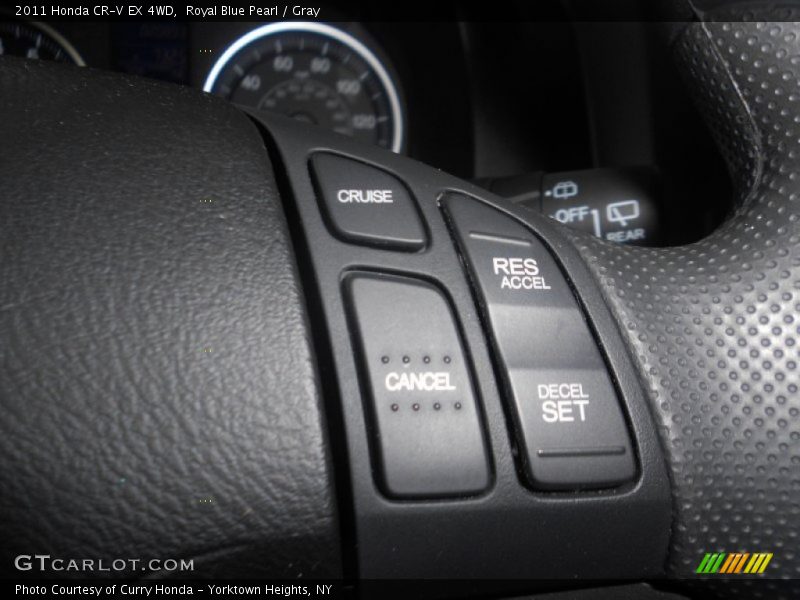 Royal Blue Pearl / Gray 2011 Honda CR-V EX 4WD