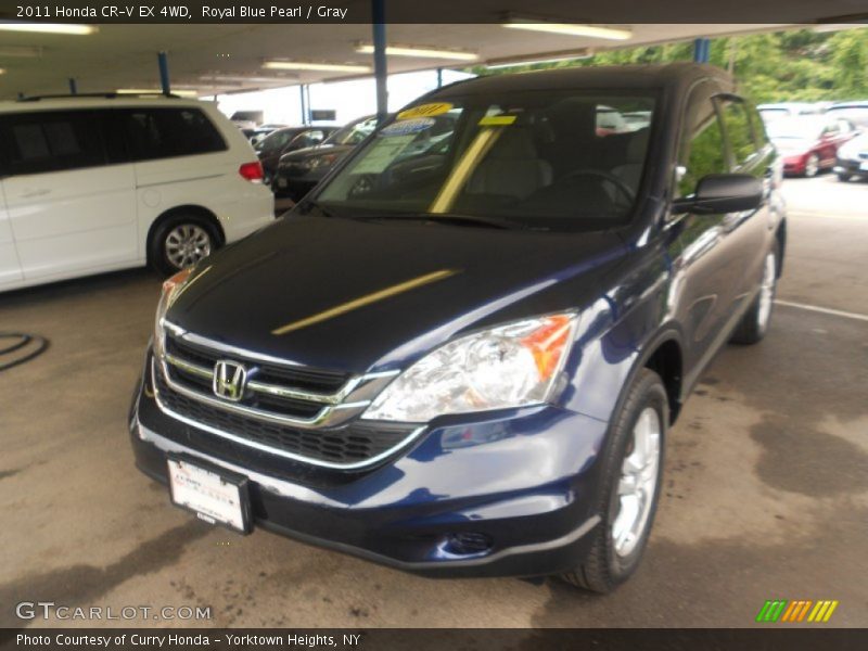 Royal Blue Pearl / Gray 2011 Honda CR-V EX 4WD
