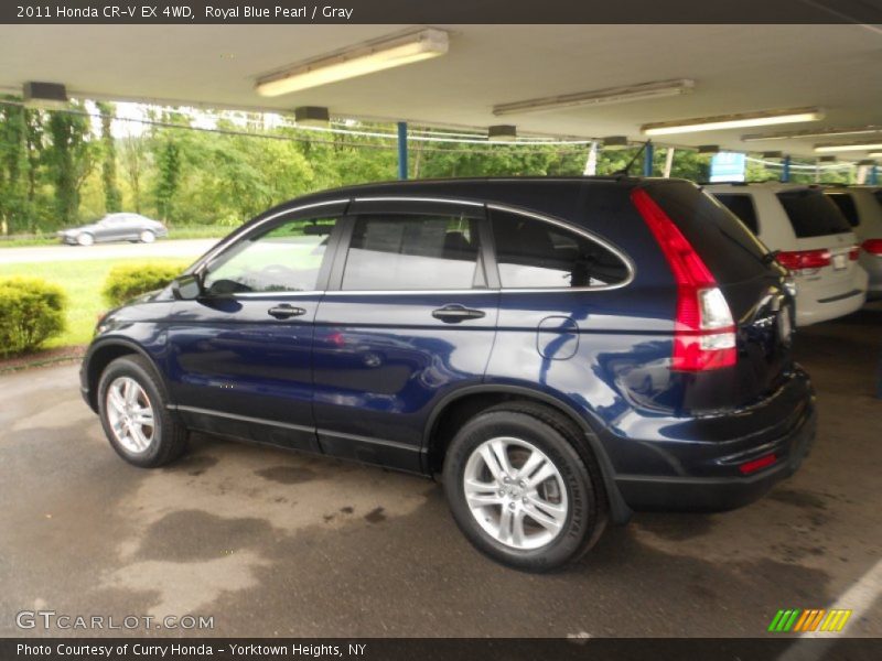 Royal Blue Pearl / Gray 2011 Honda CR-V EX 4WD