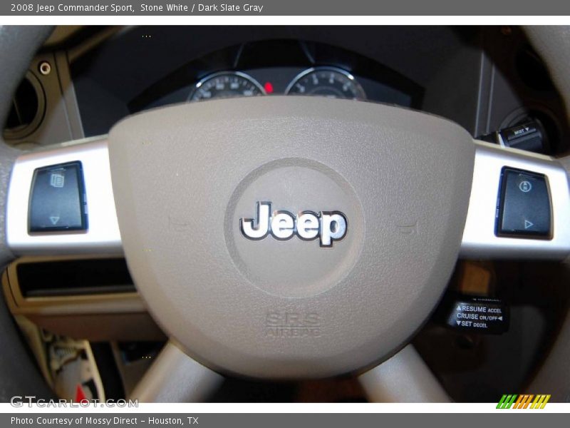 Stone White / Dark Slate Gray 2008 Jeep Commander Sport