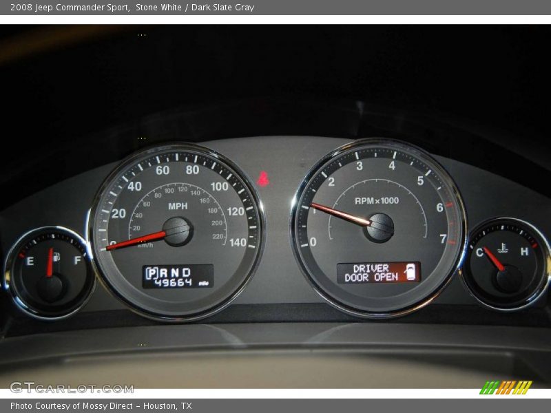 Stone White / Dark Slate Gray 2008 Jeep Commander Sport