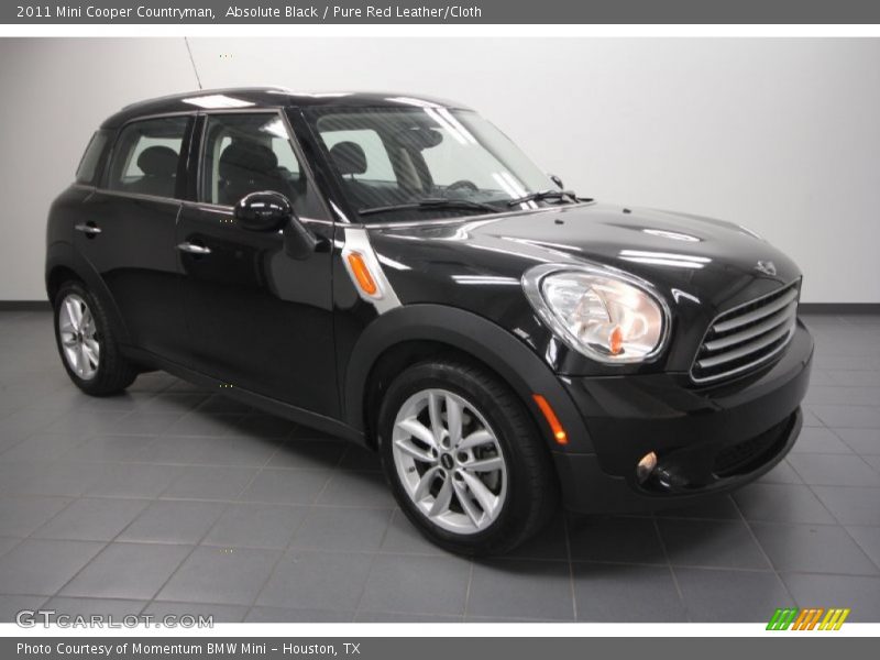 Absolute Black / Pure Red Leather/Cloth 2011 Mini Cooper Countryman