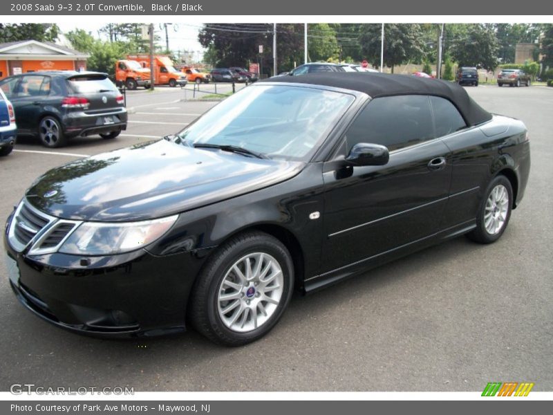 Black / Black 2008 Saab 9-3 2.0T Convertible