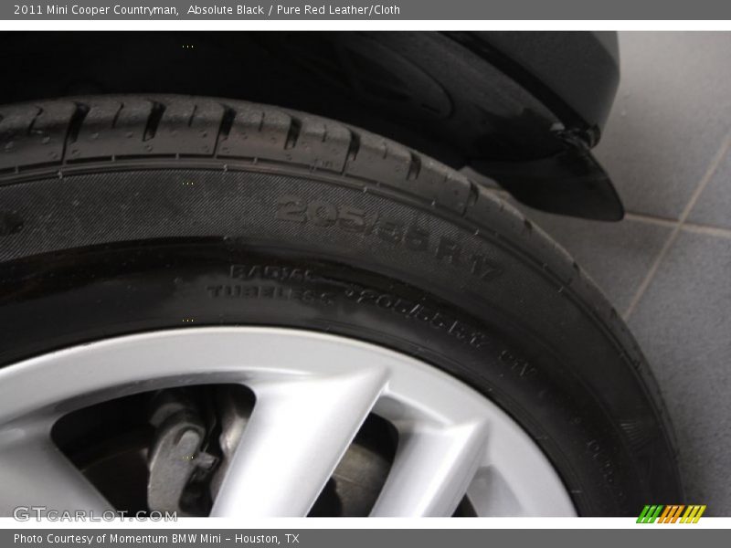 Absolute Black / Pure Red Leather/Cloth 2011 Mini Cooper Countryman