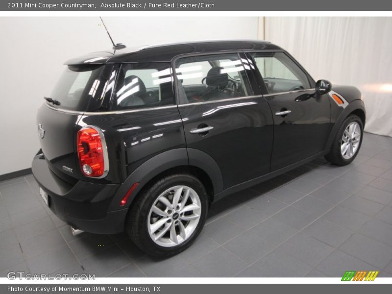 Absolute Black / Pure Red Leather/Cloth 2011 Mini Cooper Countryman