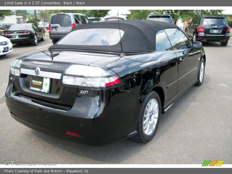 Black / Black 2008 Saab 9-3 2.0T Convertible