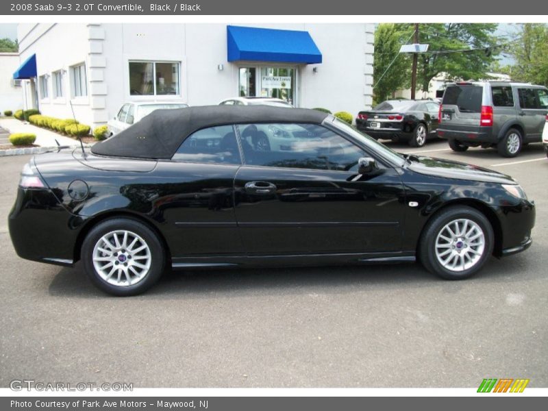 Black / Black 2008 Saab 9-3 2.0T Convertible