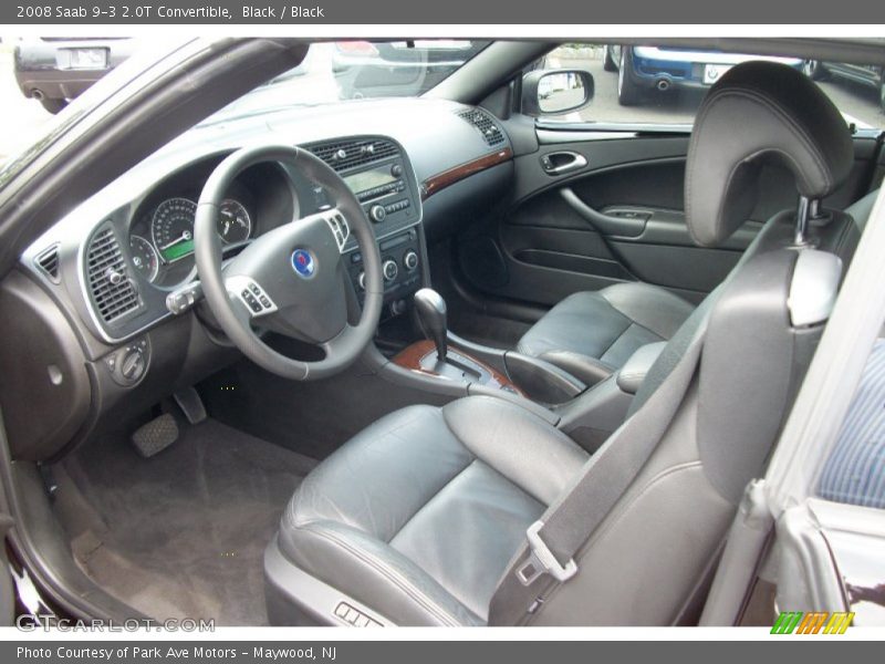 Black / Black 2008 Saab 9-3 2.0T Convertible