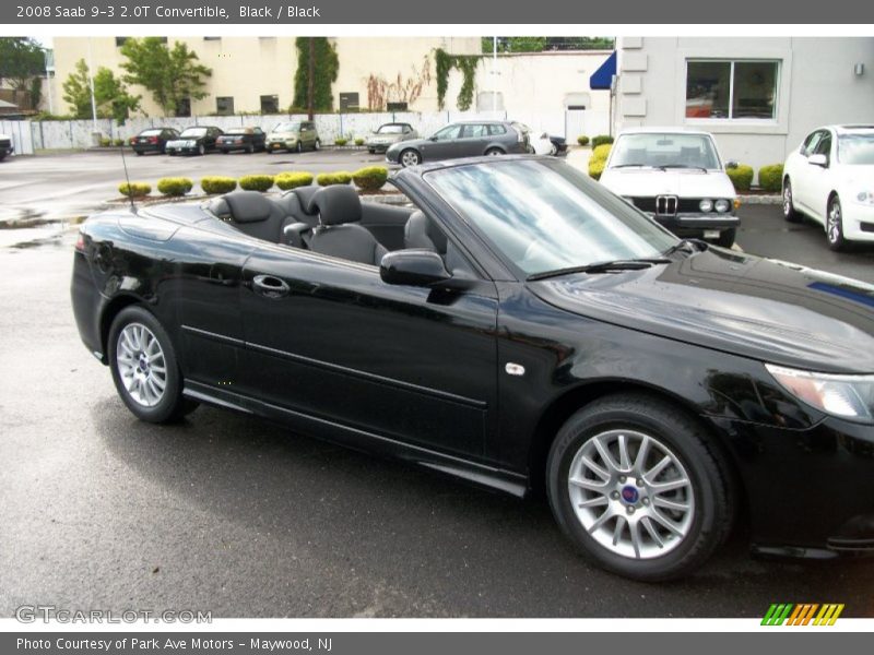 Black / Black 2008 Saab 9-3 2.0T Convertible