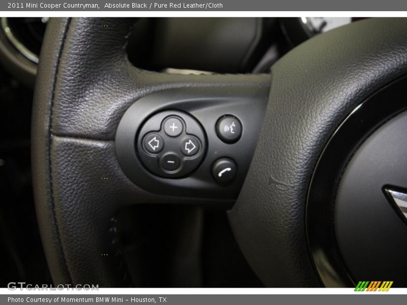 Absolute Black / Pure Red Leather/Cloth 2011 Mini Cooper Countryman