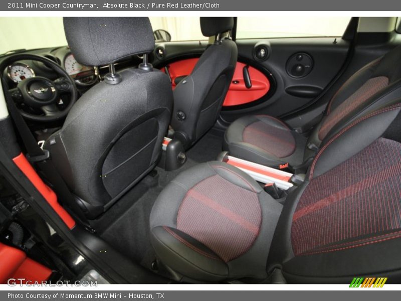 Absolute Black / Pure Red Leather/Cloth 2011 Mini Cooper Countryman