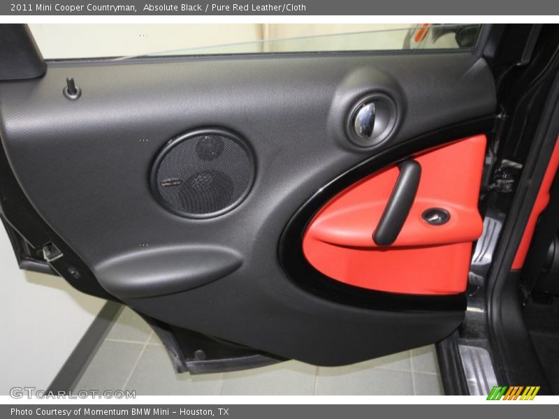 Absolute Black / Pure Red Leather/Cloth 2011 Mini Cooper Countryman
