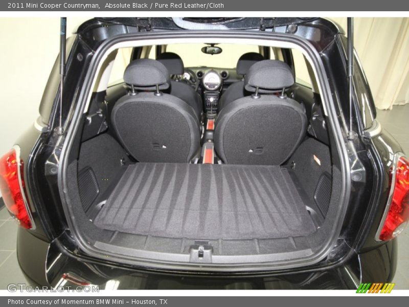 Absolute Black / Pure Red Leather/Cloth 2011 Mini Cooper Countryman