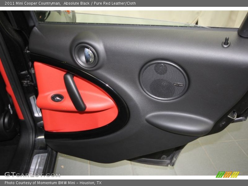 Absolute Black / Pure Red Leather/Cloth 2011 Mini Cooper Countryman
