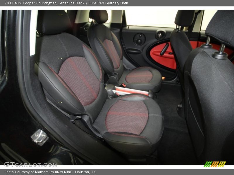 Absolute Black / Pure Red Leather/Cloth 2011 Mini Cooper Countryman