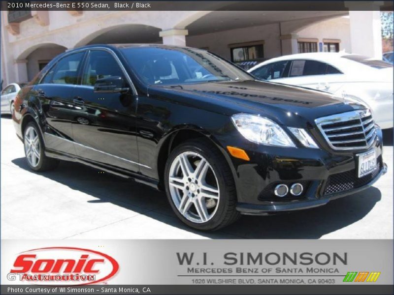 Black / Black 2010 Mercedes-Benz E 550 Sedan