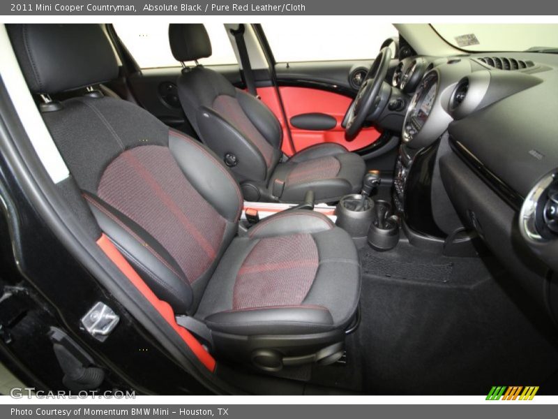Absolute Black / Pure Red Leather/Cloth 2011 Mini Cooper Countryman