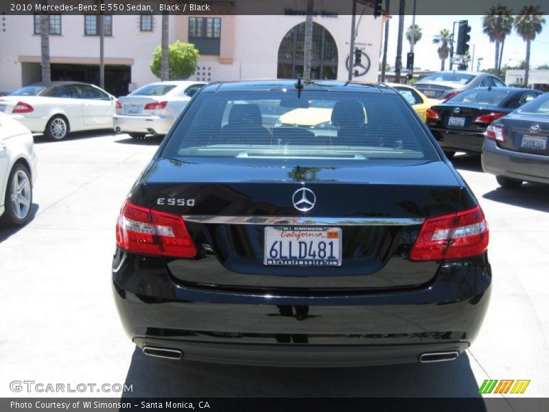 Black / Black 2010 Mercedes-Benz E 550 Sedan