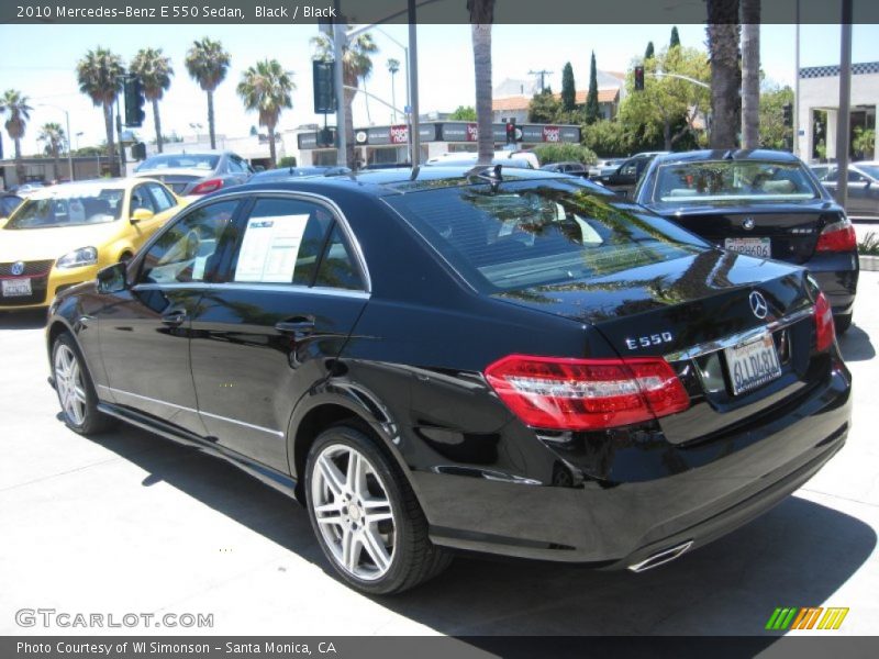 Black / Black 2010 Mercedes-Benz E 550 Sedan