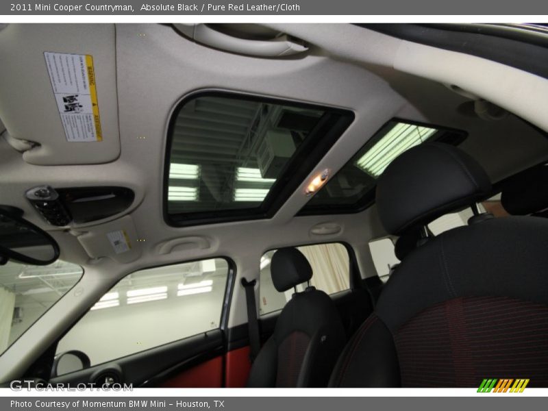 Absolute Black / Pure Red Leather/Cloth 2011 Mini Cooper Countryman