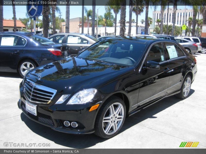 Black / Black 2010 Mercedes-Benz E 550 Sedan