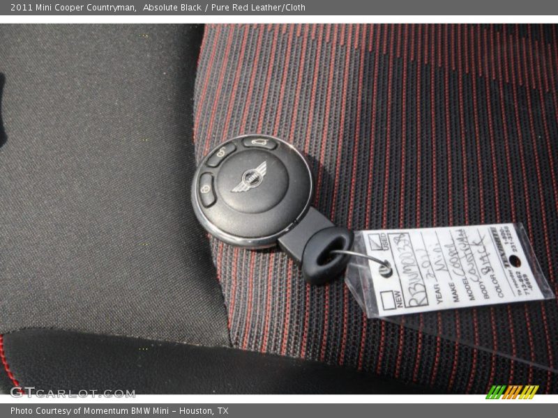 Absolute Black / Pure Red Leather/Cloth 2011 Mini Cooper Countryman