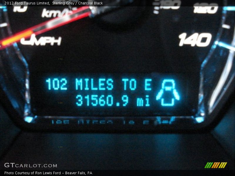 Sterling Grey / Charcoal Black 2012 Ford Taurus Limited