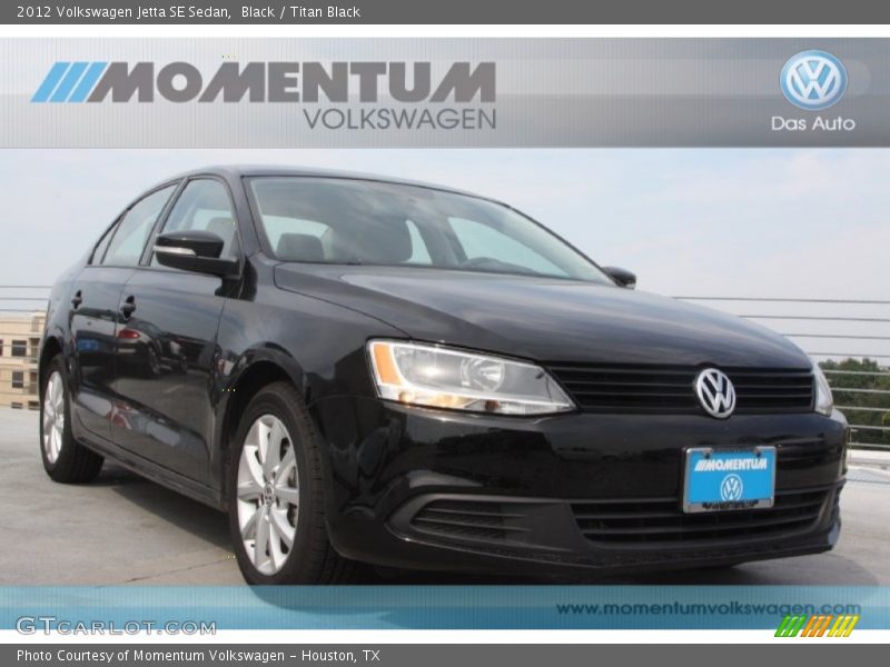 Black / Titan Black 2012 Volkswagen Jetta SE Sedan